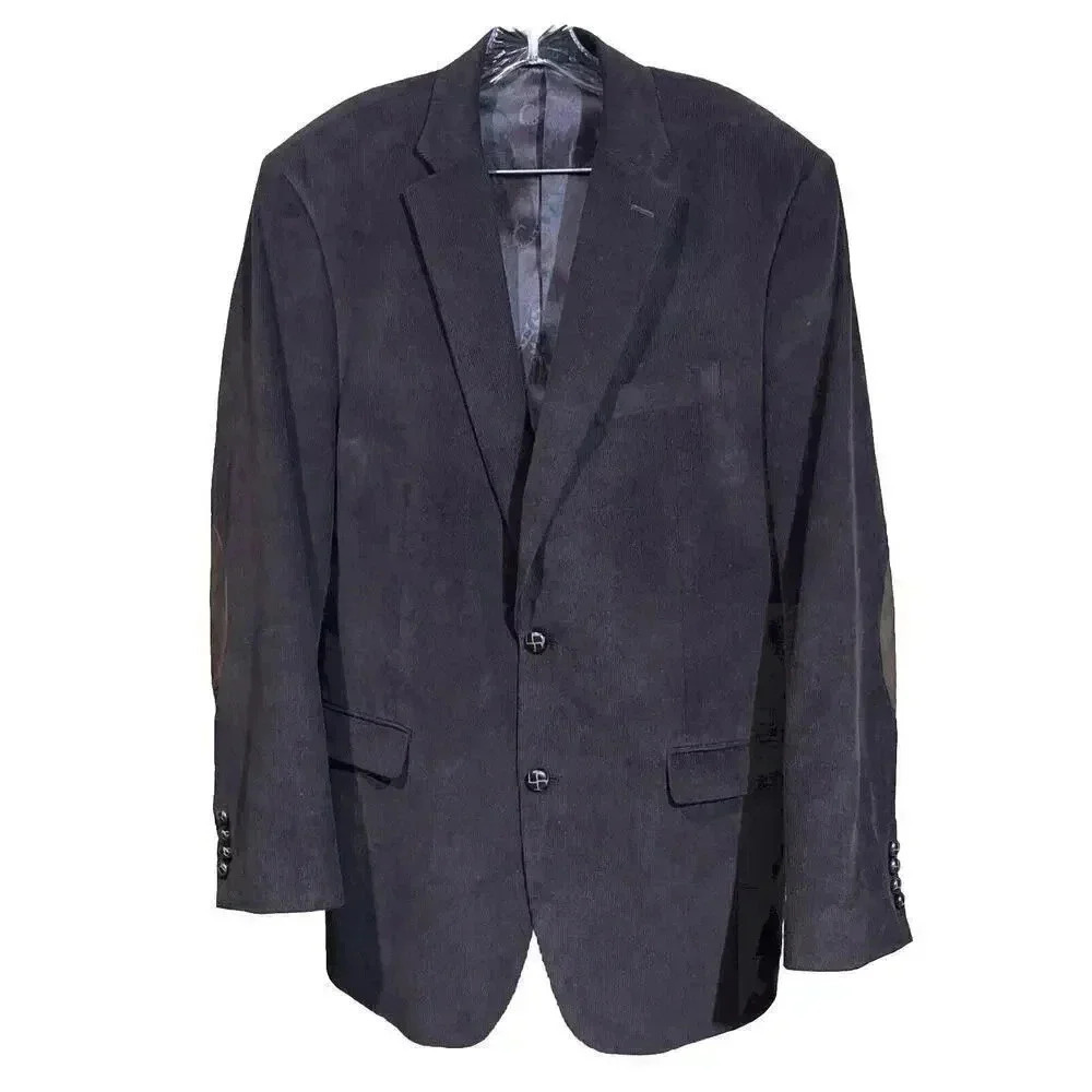Lauren Ralph Lauren Blazer Mens 44 L Sports Coat Corduroy Brown Elbow Patches